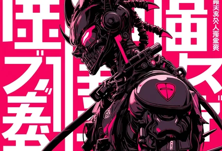 In the style of realistic, a anime hero like Evangelion Unit-01, with the text "Awaken" in bold letters. , <lora:bv-neoartsty.safetensors:1.0:1.0>