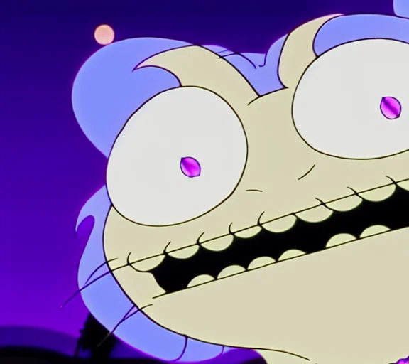 Asim style,  headshot of the Cheshire cat from Alice in Wonderland