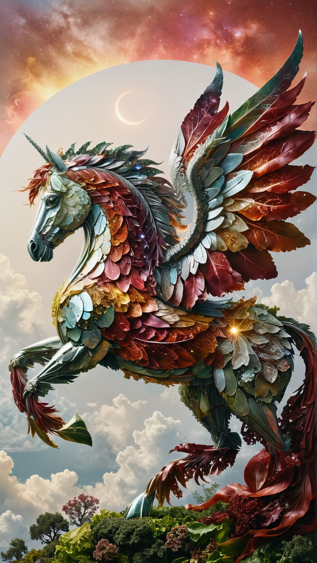 celestial, iridescent Silver and Crimson, Divine proportion, Pegasus, wearing Splendid, made out of chromium, detailed, lustrous quality, vivid hues, delicate, unique, highly enhanced, deeply motivational, epic, warm light 
 <lora:ral-sld:1> ral-sld
<lora:MJ52:0.28> 
<lora:add-detail-xl:0.87> 
<lora:WildcardX-XL-Detail-Enhancer:1>