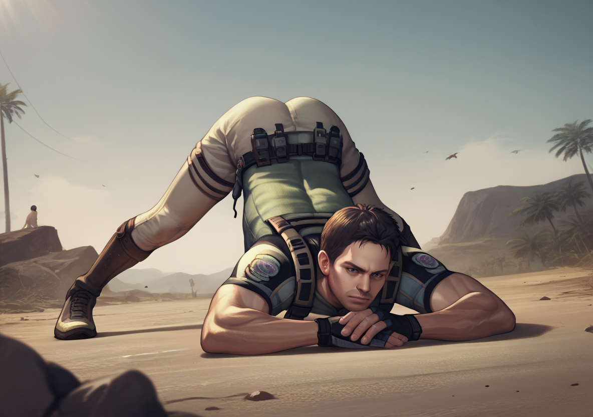 score_9, score_8_up, score_7_up, score_6_up, score_5_up, score_4_up, source_anime, realistic, photoshop \(medium\), <lora:RE5_t2-000008-128:1.0> 1boy, Chris Redfield, jack-o-pose
, outdoors, africa