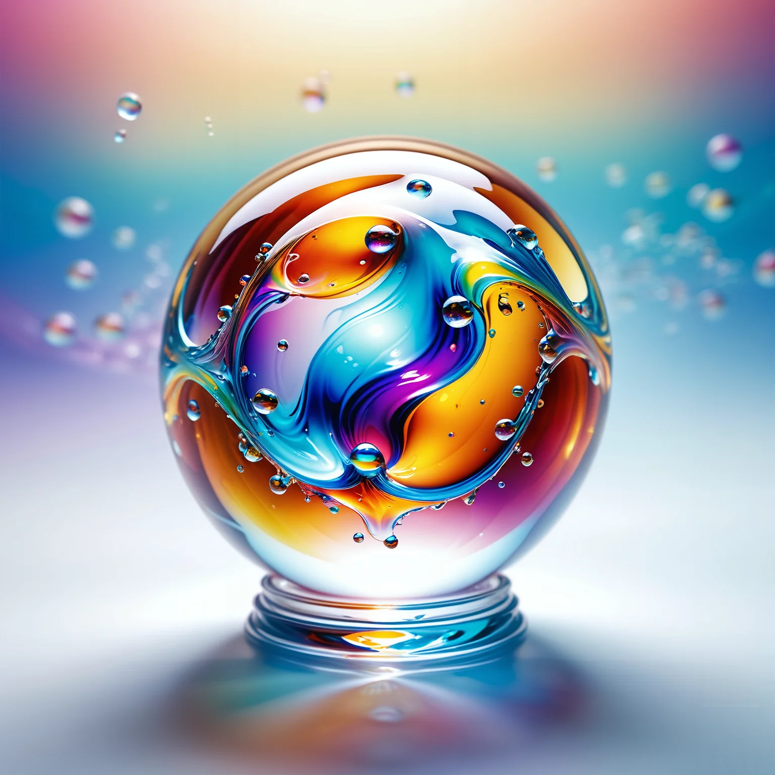 Jed-Gball,Jed-Glassball, <lora:Jed-Glassball:0.7>, Freelance water shaped as a Whiteboard, masterpiece, complimentary colors, professional creative, 4K, intricate artistic color,  colorful, perfect symmetry, beautiful elegant, very coherent, fantastic aesthetic