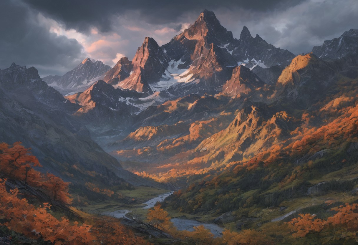 Beautiful outdoor, nature, no humans, mountain, dark twilight, forest, masterpiece, sharp focus, photorealistic rendering, extremely detailed description, <lora:zavy-mthcl-sdxl:0.5> <lora:Detailed_notrigger:1> <lora:Wildcard-Detail_Enhancer:1>