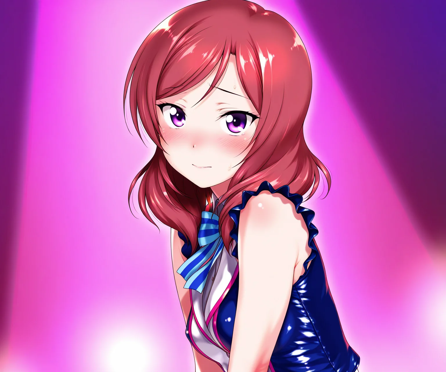masterpiece, best quality, amazing quality, sfw, 1girl, solo, idol clothes, looking at viewer, nishikino maki, <lora:Hechi style ILL-v2.1:1> hechi