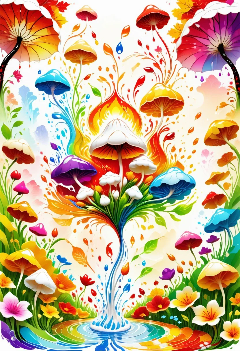 Jed-Spl4sh, <lora:ColourfulStyleV2-000006:0.8>, masterpiece, UHD, 64k, smooth colors, positive emotional, splash effect, happy marhmallows, silhouette,chibi, ambient light, nature art, hexagonal , with awning embroidery, spring garden, Hurricane, Sketched, mosaic, Sepia filter, organic, detailed, deep rich colors, fine detail, luxury, cinematic, positive emotional