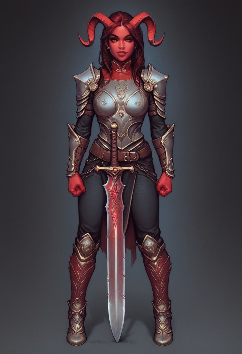 a nightmare, an evil creature, (horns, bones), detailed, high resolution, eerie, atmospheric, foreboding, linquivera, (black and red ink:1.6), dripping ink, symmetrical, black background,
((full-clothed armor)), ((long big sword in hands, long sword in hands)), 
BREAK 
strange world background score_9, score_8_up, score_7_up, score_6_up, source_cartoon, rating_explicit, Expressiveh, (((((full body))))), dynamic pose