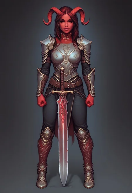 a nightmare, an evil creature, (horns, bones), detailed, high resolution, eerie, atmospheric, foreboding, linquivera, (black and red ink:1.6), dripping ink, symmetrical, black background,
((full-clothed armor)), ((long big sword in hands, long sword in hands)),
BREAK
strange world background score_9, score_8_up, score_7_up, score_6_up, source_cartoon, rating_explicit, Expressiveh, (((((full body))))), dynamic pose