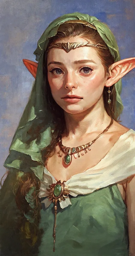 <lora:nathaniel-hone-the-younger_pony_v1:1.1>'self portrait as an young woman' by hone nathaniel the younger in 1850, self-portrait \(genre\), realism \(style\), solo, 1girl, jewelry general upper body, score_9, score_6_up, score_7_up