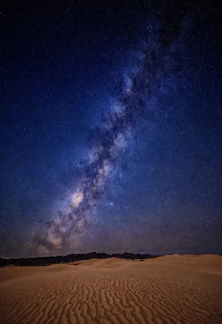 Chiahuahuan desert under a protected Dark Sky. Lying, see the bands of the milky way. Milky Way, Night sky
