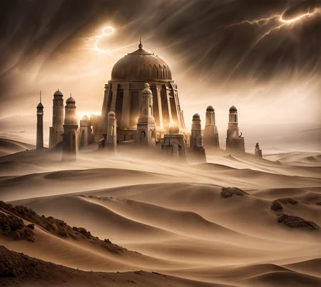 (masterpiece:1.2), (best quality,:1.2), 8k, HDR, ultra detailed, ((photorealistic)), professional light, cinematic lighting, ambient lighting, <lora:detail_slider_v4:2>, OverallDetail, fantasy, a magical sandstorm in the desert at night in Stygia, <lora:Stygia-10:1>, epiCPhoto