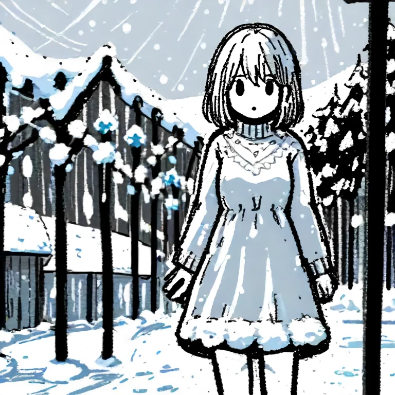 winter dress, snow, ðððððððððð sketch, <lora:ðððððððððð:1.0>, <lora:Hyper-SDXL-2steps-lora:1.0>