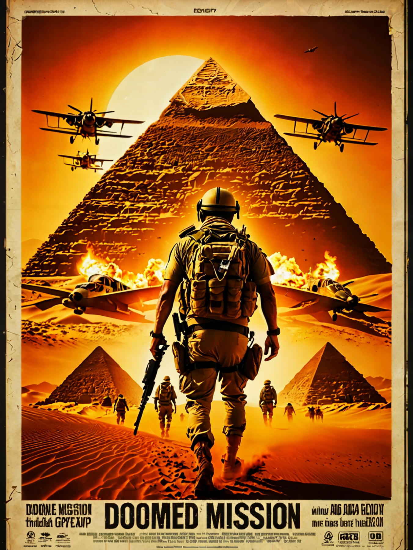 Movie poster. "Doomed mission" (Egypt)