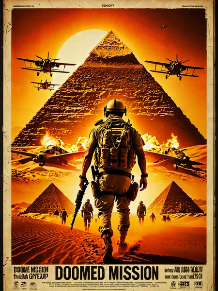 Movie poster. "Doomed mission" (Egypt)