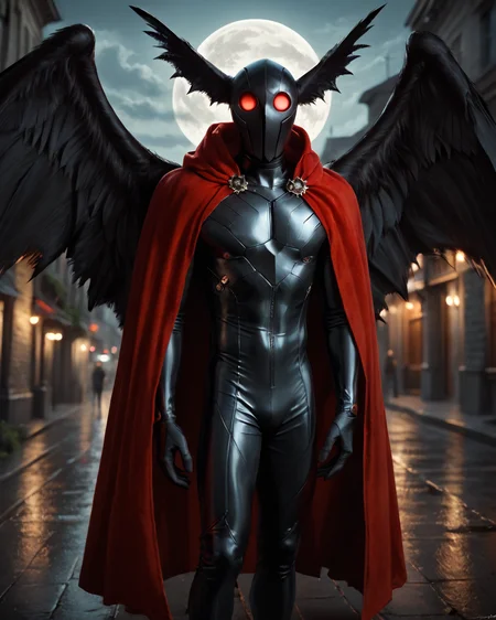 score_9, score_8_up, score_7_up, intricate details, rating_questionable,
<lora:homri52:1>
,
<lora:Mothman:0.8>, 1boy(Mothman, red eyes, black fur, wings, mouthless, looking at the viewer, solo, happy,
red cloak, sleeveless tight bodysuit), outdoors, at night, darkness
,
4k,
detailed background, depth of field,
<lora:ral-chrosc-clr:0.5>, ral-chrosc-clr,
<lora:Expressive_H:0.5>, Expressiveh,
<lora:xl_more_art-full_v1:0.3>,
<lora:add-detail-xl:0.3>,