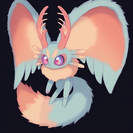 <lora:ToonyTeeth:1> (furry:1), no humans, black background <lora:Elfilis:0.6> Fecto Elfilis, multicolored eyes, head wings, colored sclera, fluffy tail