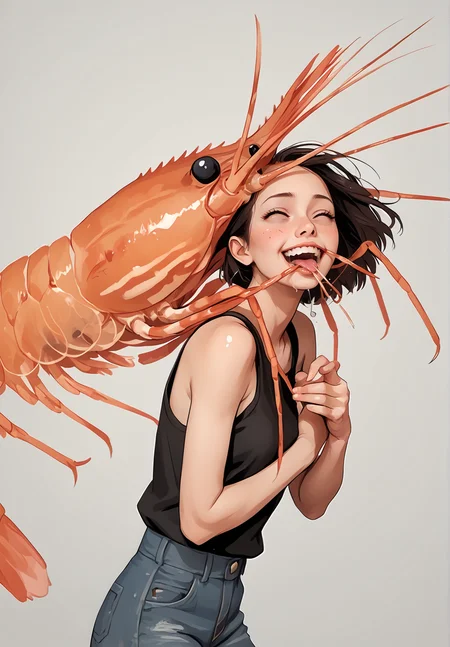 score_9,score_8_up,score_7_up,score_6_up,source_anime,
BREAK
<lora:p3tl0v3XLP:0.8>,p3tl0v3,<lora:pony_shrimp:0.7>,shrimp,
1girl,hugging_shrimp,mouth_drool,