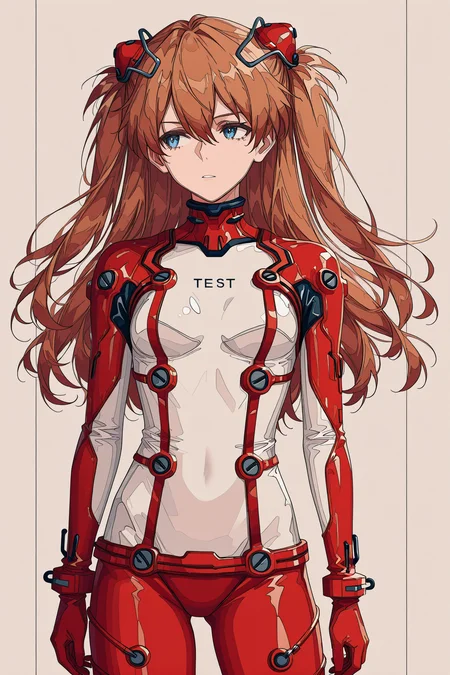 1girl,solo,long hair,souryuu asuka langley,plugsuit,bodysuit,hair between eyes,sepia,cowboy shot,bangs,test plugsuit,turtleneck,gloves,pilot suit,arm at side,two side up,standing,monochrome,looking to the side,small breasts,parted lips,bracer,belt,headgear,breasts,
<lora:nest virgo_illustriousXL:1.5>,