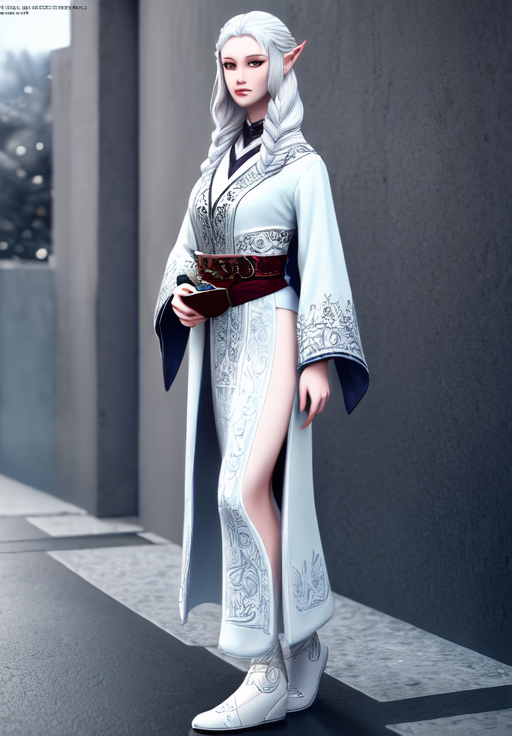 a woman, sfw, <lora:Snow_Elves-Female:0.8>, Snow_Elves-Female, 1girl, solo, robe, porcelain skin, diamond body, smooth, clear skin, (masterpiece, best quality, absurdres, detailed, ultra-detailed:1.3), gorgeous, (trending on CGSociety, trending on pixiv, contest winner:1.3)