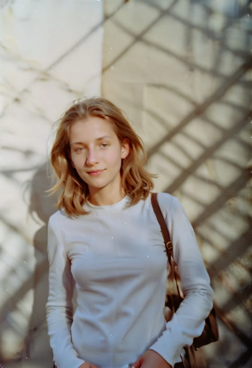 c41_hasselblad_portra400, instagram photo, a 20 years old german woman, hard shadows, film grain