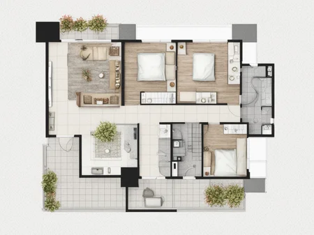 <lora:JJsFloorPlan_XL:1.>, ((best quality)),((masterpiece)),  (((Floor plan))), chair , wall ,rug , lamp, flower, vase , chair ,ceiling , plant, window ,curtain ,television ,couch, , white background, ultra detailed, full detailed,  ((water color)),
high contrast,  enough detail, enough detail, high resolution, super realistic, Photorealistic, highly detailed, high quality,
