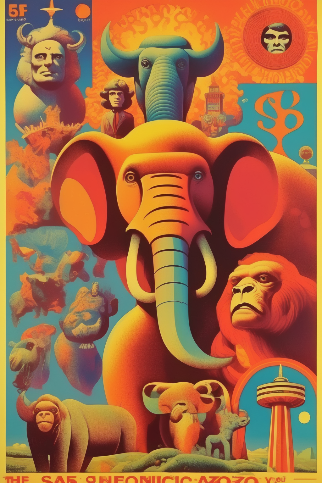 <lora:Victor Moscoso Style:1>Victor Moscoso Style - the big five san francisco poster artists victor moscoso Zap comix