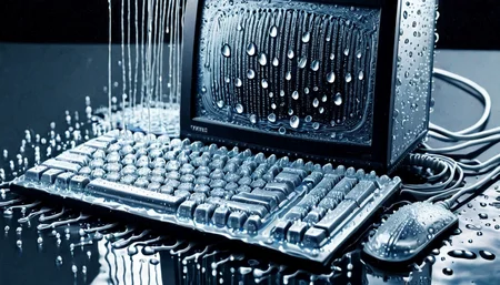 tearStyle, computer, <lora:tearStyle2-000007:1>