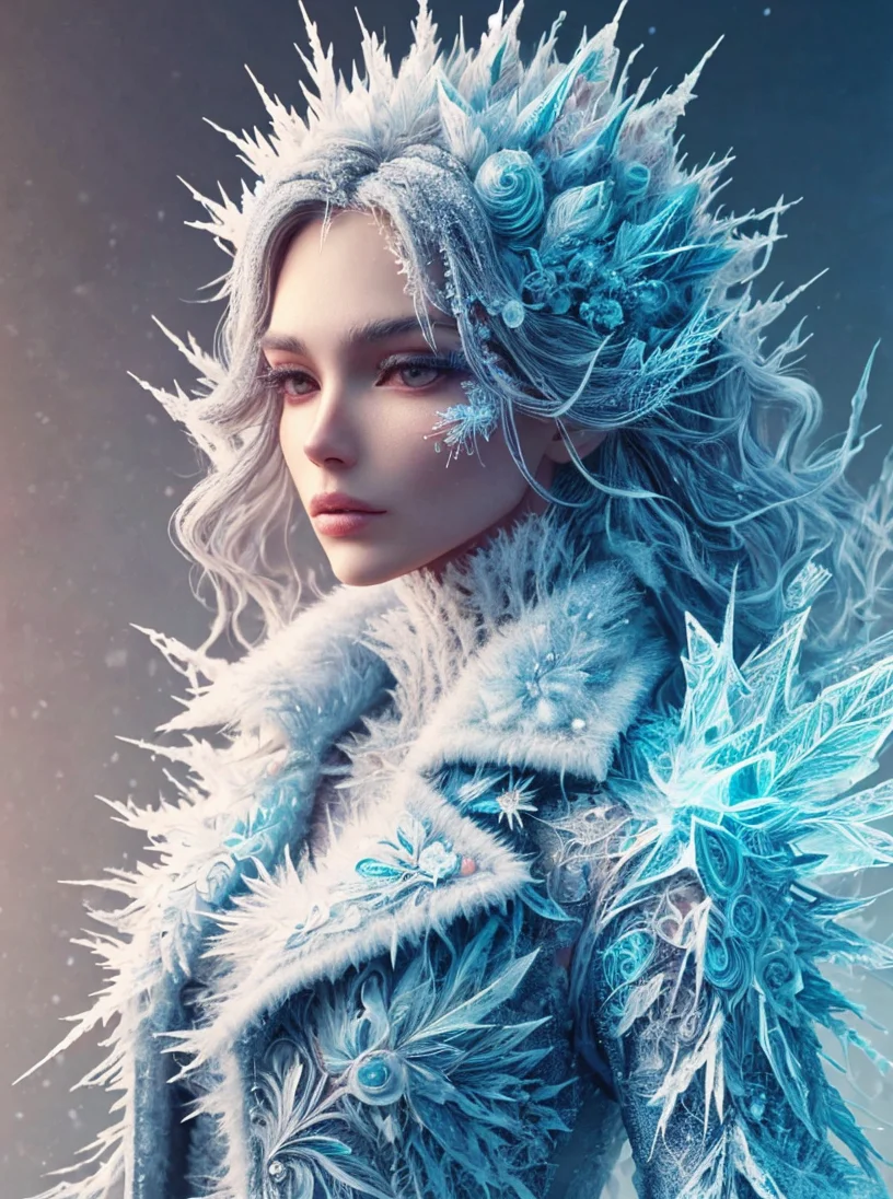 illustration, digital art, 1girl, posing, jacket made of ice and frost, IceFashion, complex absurd background, flat colors, painting, trends of artstation, (masterpiece:1.3)
<lora:IceFashion:0.8>
<lora:pytorch_lora_weights:0.8>, , 8k uhd, dslr, soft lighting, high quality, (intricate details:0.9), (hdr, hyperdetailed:1.2)