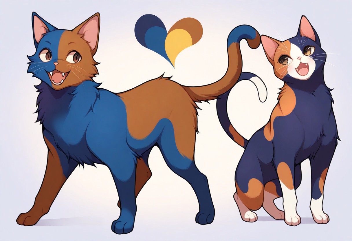 masterpiece, best quality, amazing quality, detailed, illumination, high detail, high-quality, detailed lighting, very aesthetic, absurdres,  warm lighting, high detail, soft shading,
s3v1yummy, 
feral, male, digitigrade, on hind legs,
1boy, (domestic cat, feline, ((feral)), (quadruped), felis, calico cat, feline snout, crispy snout fur, feline anatomy, tricolor, (brown fur), (dark blue fur), (light hazel fur), (color divided fur), (fur segmented), (face fur segmented:1.2), segmented ears fur), eyes light hazel, (chest light hazel), (light hazel paws), pawpads pink, irregular rings tail, brown eyes, fuzzy fur, ((animal fur not hair)), (((small))), ((fangs:1.3)), 4 feet toes), 
character sheet, reference sheet,
simple background, (sketch)