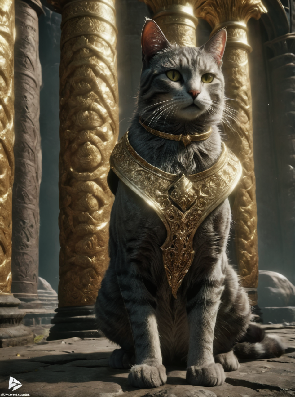 epic,gldnorderxl,cat,realistic,masterpiece,awardwinning,128K UHD,pi, fBm ,sharp focus, wide angle lens, trending on artstation and deviantart, <lora:goldenorderxl-step00000408:1>