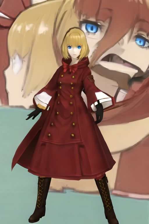 solo_focus, 1girl, (((masterpiece))), ((best quality)), ((ultra-detailed)), high resolution, absurdres, highres, ultra-detailed 8k unity wallpaper, 
chizurusmt, blonde hair, short hair, blue eyes, hair ornament, long dress, boots, gloves,