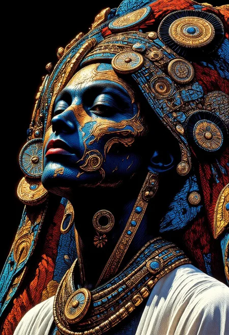 A portrait of beauty, figment of imagination, perhaps nothing, peaceful effort, humanity, a vanity, delicate emotion