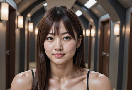 Insanely detailed photo of a 20 year old Japanese Woman with an orgasmic expression by herself, ((solo asian woman Japanese Woman:1)), she's soaking wet all over but clean, Masterpiece, Highly Detailed, 8k, Volumetric Lighting, ((((she has incredibly thick wide muscular calves:4)))). ((she has very thick and wide calves and extra thick thighs:1)), (her legs muscles are very clearly defined), (((she is wearing very shiny black nylon stockings and dark red latex bodysuit that are incredibly detailed to show every muscle:1.5))), ((super detailed fishnets:1)), ((her legs are drawn with perfect dimensions:1)), she is sat with her legs crossed on the bridge of the star trek enterprise, her knees are pulled to her chest, she is leaning back, she is sat underneath a bright light illuminating her entire body, she's wearing high heel ankle shoes. (((she has a very slim waist and slim arms with small hands))), (perfectly shaped body, perfectly drawn body). massive natural breasts, ((she has thick red juicy lips:1.5)). ((her feet are well drawn and pointing the correct way, ((bulging leg muscles)). (she only has 2 legs, two knees), ((she must have incredibly thick leg muscles:1)), ((full body side shot:1)), (((her legs are fully visible:1.2)))