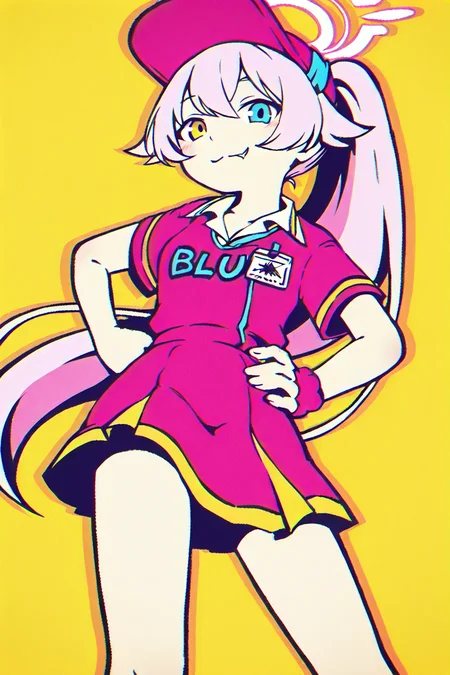 shiny skin, posing,
<lora:ballparked.il:1>,
ballparked,
hoshino_(blue_archive), heterochromia ,