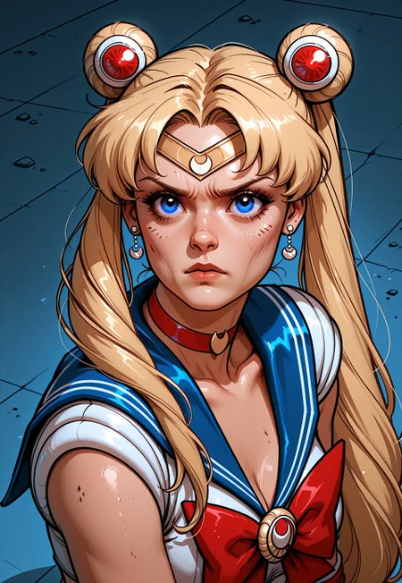 masterpiece, best quality, very aesthetic, absurdres, VD1F4NT4, Sailor moon redraw challenge, uber aesthetic