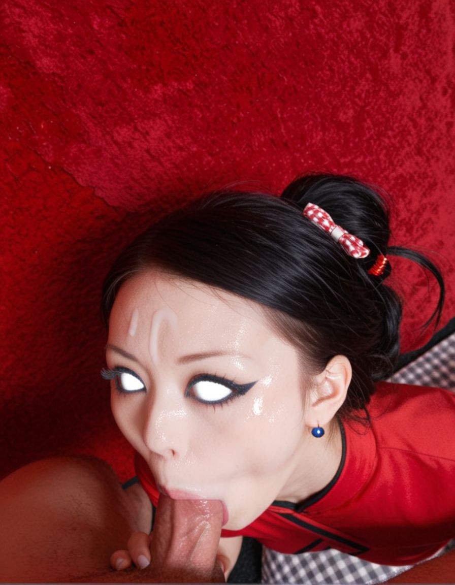 <lora:dmd2_sdxl_4step_lora_fp16:1>,
<lora:Sadako_from_Grudge_Blowjobs-000009:1.02> sadakoblows with no pupils, , 
japanese woman, chignon hair,  checkered red velvet background, nest hair clip,