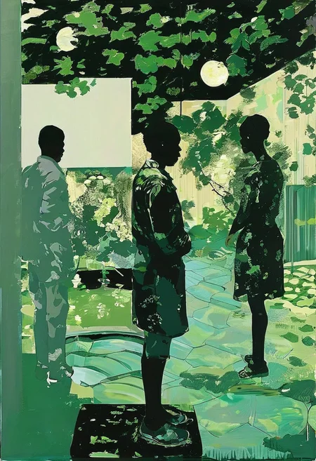 detailxl, easynegative, style of Kerry James Marshall, BREAK, (((solo))), male, swimming, pool, water, splash, swimming trunks, BREAK Swiming pool
