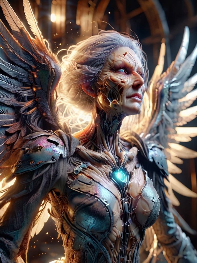 (best quality, masterpiece, colorful, dynamic ral-wtchz angle, highest detailed)upper body photo, full body photo, fashion photography of cute mechangel, glowing 4 wings, solo, glowing armor, glowing halo, building, glowing mechanical 4 wings (intricate details, hyperdetailed:1.15), detailed, light passing through hair, (official art, extreme detailed, highest detailed) <lora:ral-wtchz:1> ral-wtchz
