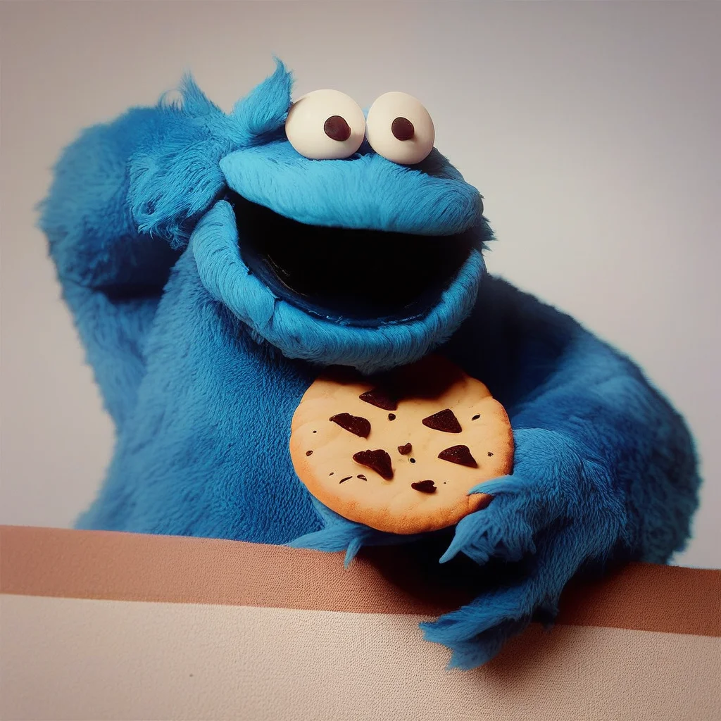 score_9, score_8_up, score_7_up, score_6_up, score_5_up, no humans, Cookie_Monster, blue fur, shaggy fur
