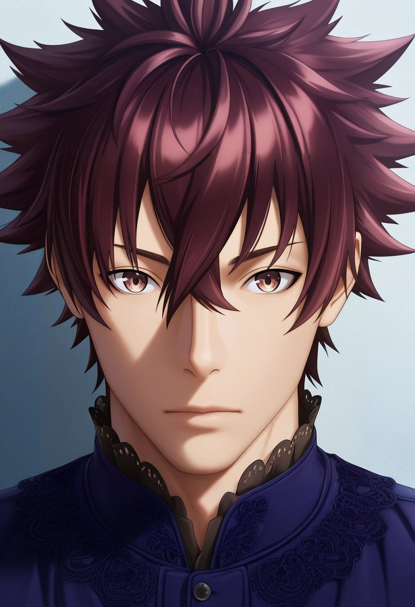 masterpiece, best quality, intricate details, (photorealistic:0.6), looking at viewer, 1boy, solo, male focus, <lora:yuuya_tenjou_ilxl:1>, yuuya_tenjou, brown hair, brown eyes, short hair, hair between eyes, spiked hair, bangs, , ,