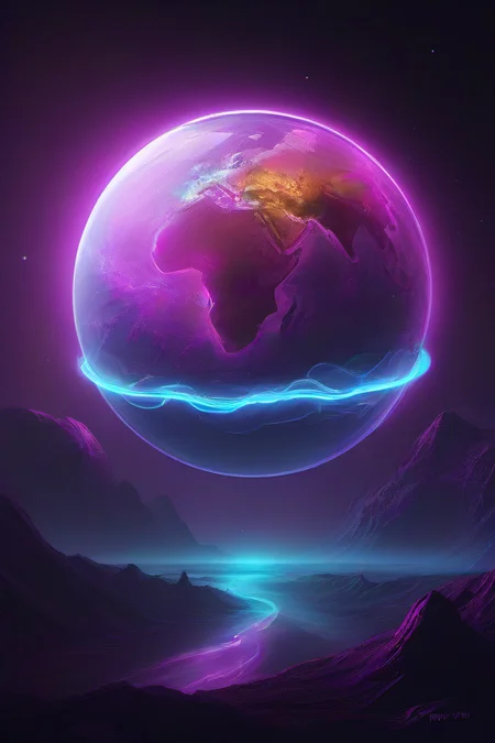 <lora:PE_SpectralStyle:1> PESpectral,glow,neon
planet earth,sci-fi,future
