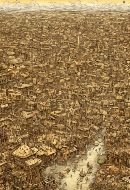 by (Mattias Adolfsson:1.2) and (Satoshi Kon:1.1), hyper realistic medium full shot photo of  a (otherworldly landscape:1.1),  (oppulent , glamourous , masterful:1.4), poster art, bold lines, hyper detailed, expressive,  award winning,  dark limited color palette, high contrast, depth of field, (intricate details, masterpiece, best quality:1.4),
rim lighting, looking at viewer, dynamic pose, wide angle panoramic view,
<lora:add-detail-xl:0.8> <lora:xl_more_art-full_v1:0.5> <lora:looking_at_viewer:2>
