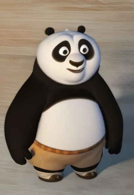 PO panda, standing