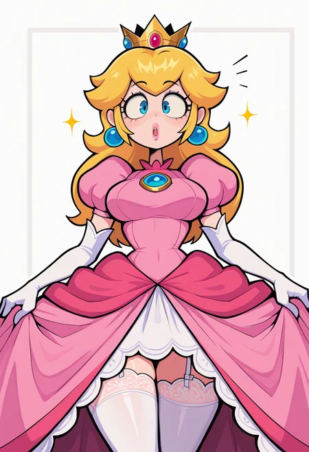 IllustriousQual, masterpiece, best quality, amazing quality, very aesthetic, absurdres, 1girl, solo,
<lora:ValbunStyle-IL:0.9> valbun, Princess Peach
