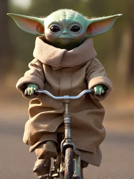 Masterpice,High Quality,
<lora:PE_BabyYoda:0.8> PEBabyYoda,
riding a bike