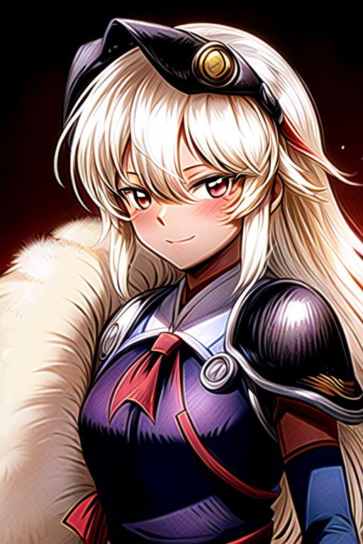 best quality 1girl Setsun4 solo long hair,  (night time) forest background black hair very long hair purple eyes multicolored hair armor, small, (fur trim) (medium body),<lora:EMS-179-EMS:0.800000>,<lora:EMS-293862-EMS:0.800000> bow, hair_bow, hair_tubes, red_bow, brown_hair, long_hair, bangs, ascot, frilled_bow, yellow_ascot, blush, smile, hair_between_eyes, athletic, armor, miko, strengthmda,  Smiling, happy, (helmet), Samurai Helmet