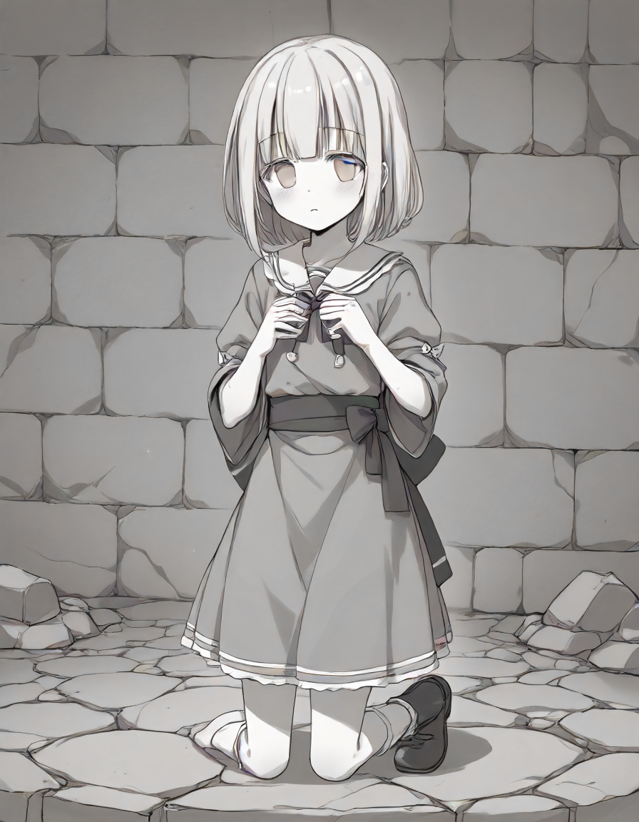 <lora:petrification_XL_pony_v1:0.9>petrification,1girl, stone,, BREAK score_9, score_8_up, score_7_up, BREAK source_anime, rating_explicit, best quality, masterpiece, uncensored,<lora:sdxl_lightning_4step_lora:1>(clear eyes:1.2),clear art,zPDXLpg