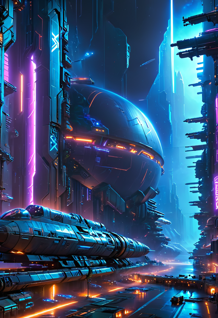 futuristic cyberpunk sci-fi city on an exoplanet, (((masterpiece))), ultimate details, 32k, HDR, stunning composition, sharp focus, vivid colors, highiest texture resolutiion, soft lighting, breathtaking setting, amazing quality <lora:add-detail-xl:1> <lora:add_details_xl:1> <lora:SDXLHighDetail_v5:1>  <lora:More_interesting_backgrounds:1> IBG, hyperrealistic, photorealistic, colorful neons