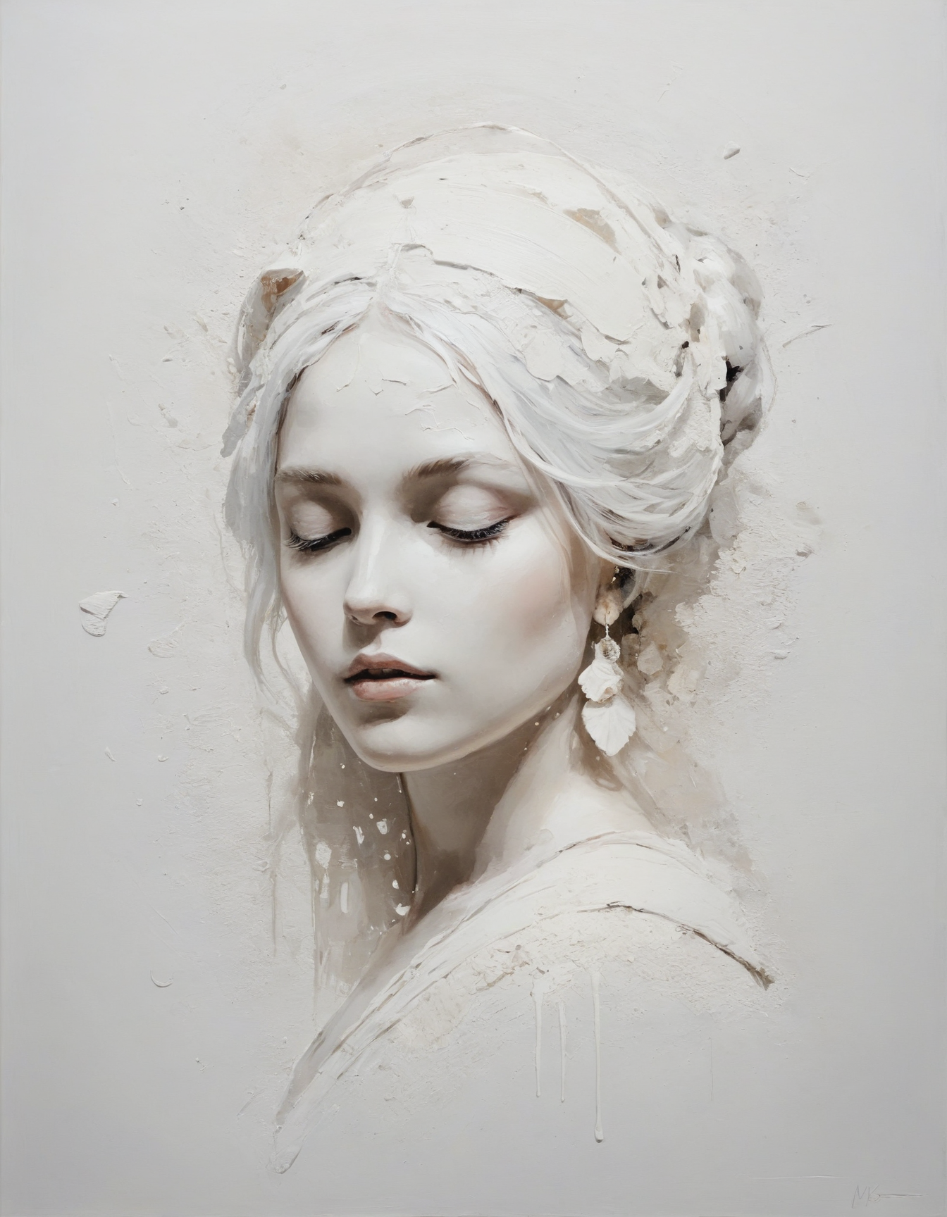 by olly moss,  (white but beautiful:1.4), (masterpiece, best quality:1.4) , in the style of nicola samori, 
<lora:epi_noiseoffset2:0.5> <lora:add-detail-xl:1> <lora:xl_more_art-full_v1:0.5>  <lora:NicolaSamori:0.7>