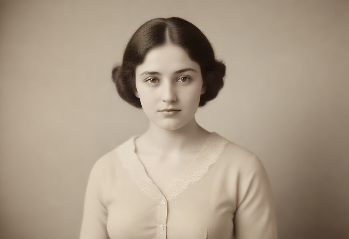 old picture of a woman in love
sepia
