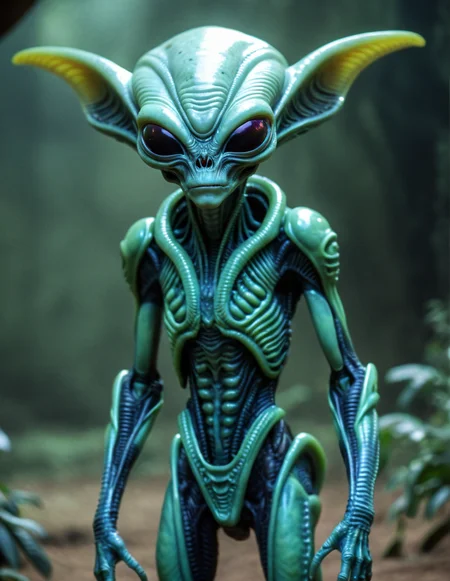 Viridian pale alien species <lora:alien-species:.85>