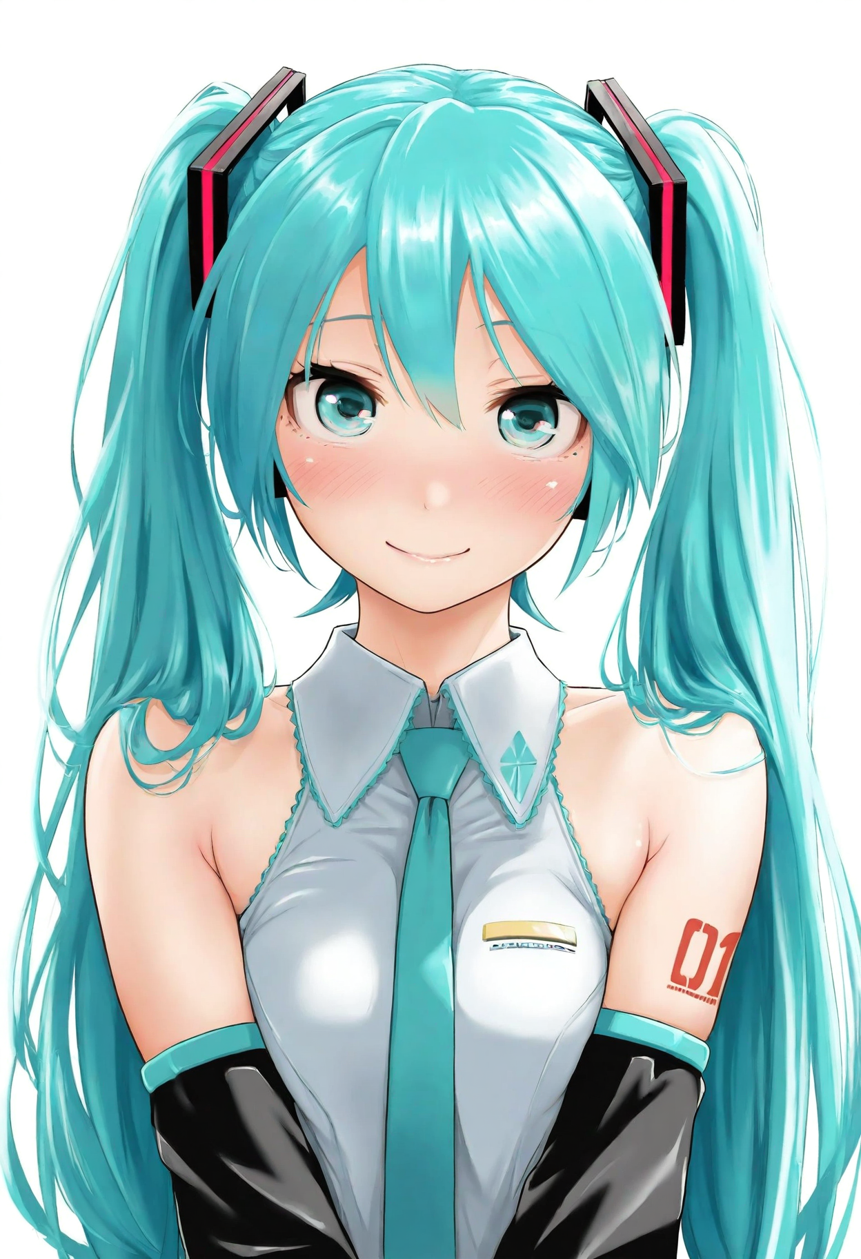 high definition, amazing quality, very aesthetic, best quality, masterpiece, highres, 
 <lora:dateroku6_style_NoobAI_v1:1> dateroku6, 1girl, solo, upper body, looking at viewer, hatsune miku,